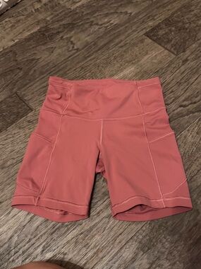 lululemon athletica Rose Pink High-Rise Bike Shorts